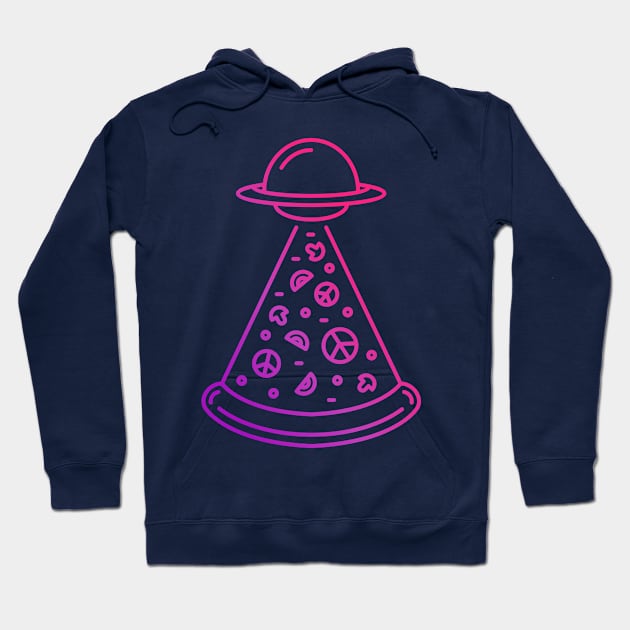 Ufo Pizza Hoodie by VEKTORKITA